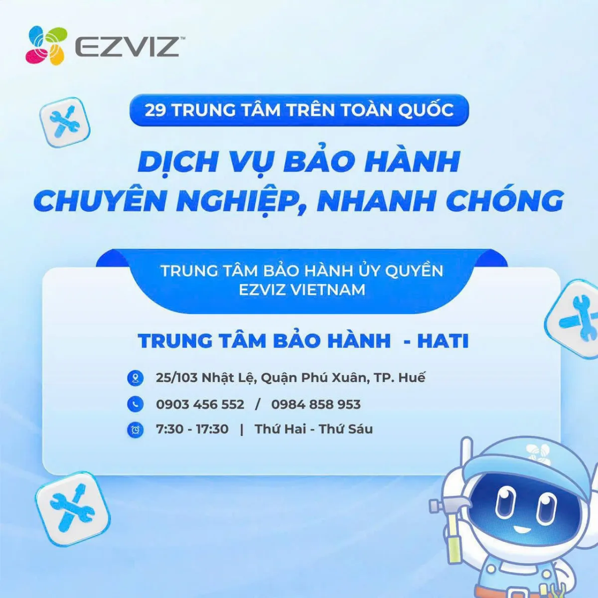 Trung tâm bảo hành chính hãng Dahua | Imou | Ezviz tại Huế & Quảng Trị - Hati Solutions